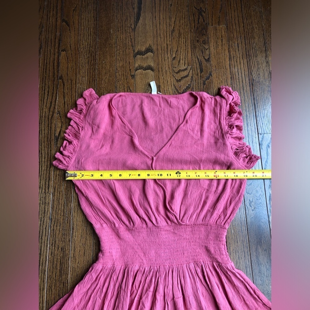 Elan Women’s M Rose Pink Short Lightweight Gauze Dress w/Smocked Waist - EUC! - Picture 6 of 11